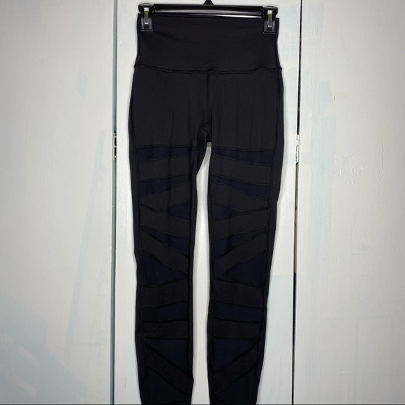 Lululemon Wunder Under high rise Tech mesh black leggings size 4 - Picture 5 of 11